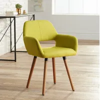 55 Downing Street Nelson Green Fabric Mid-Century Modern Dining Chair