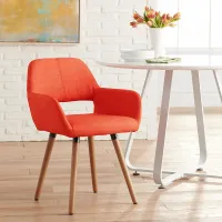 Nelson Orange Fabric Dining Chair