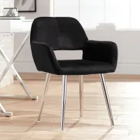 Martin Black Fabric Modern Dining Chair