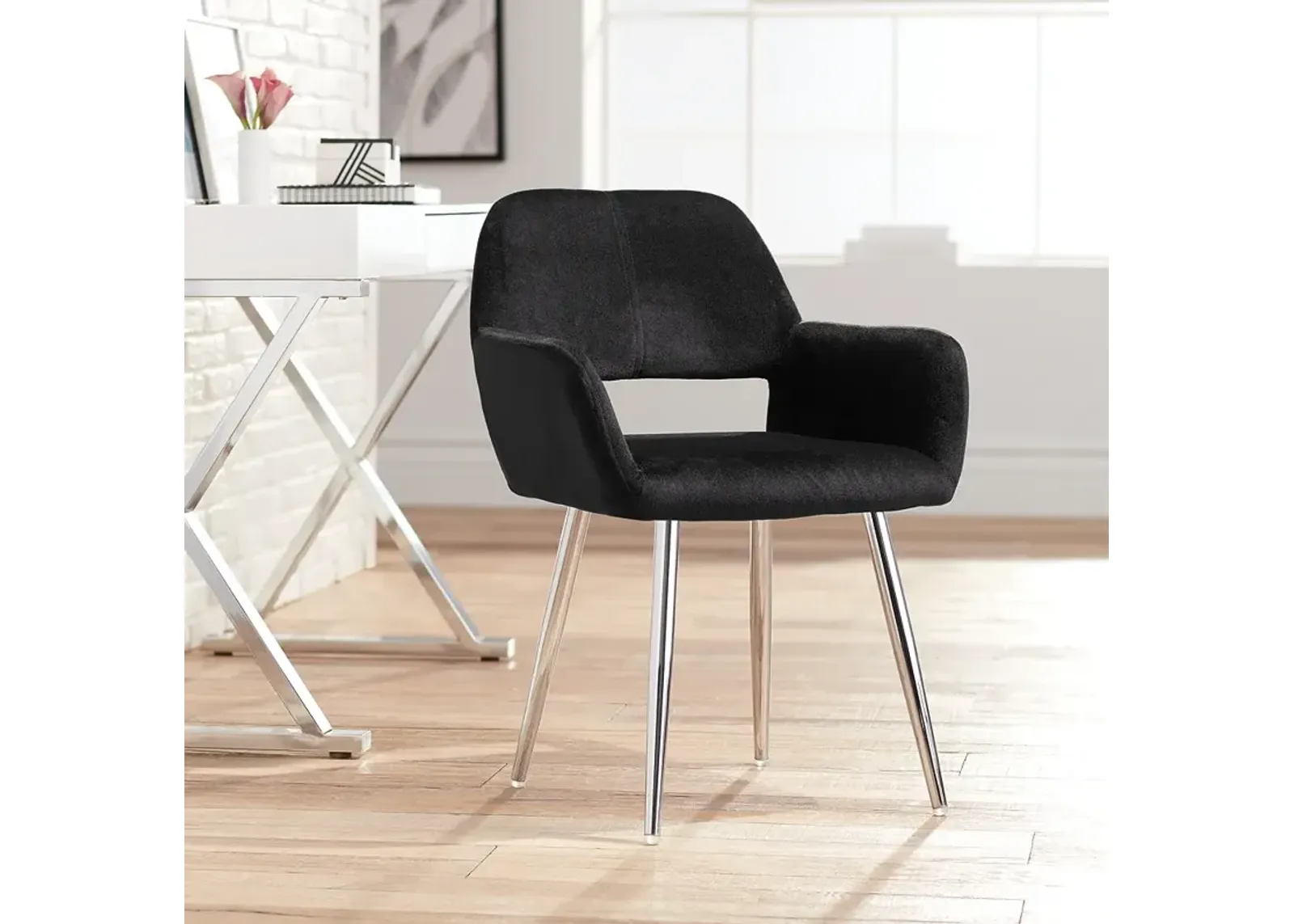 Martin Black Fabric Modern Dining Chair