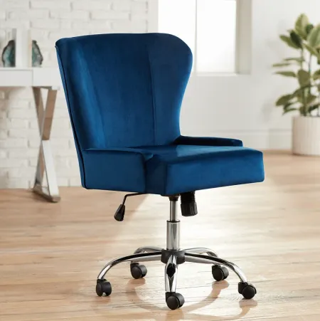 Erin Blue Fabric Adjustable Office Chair