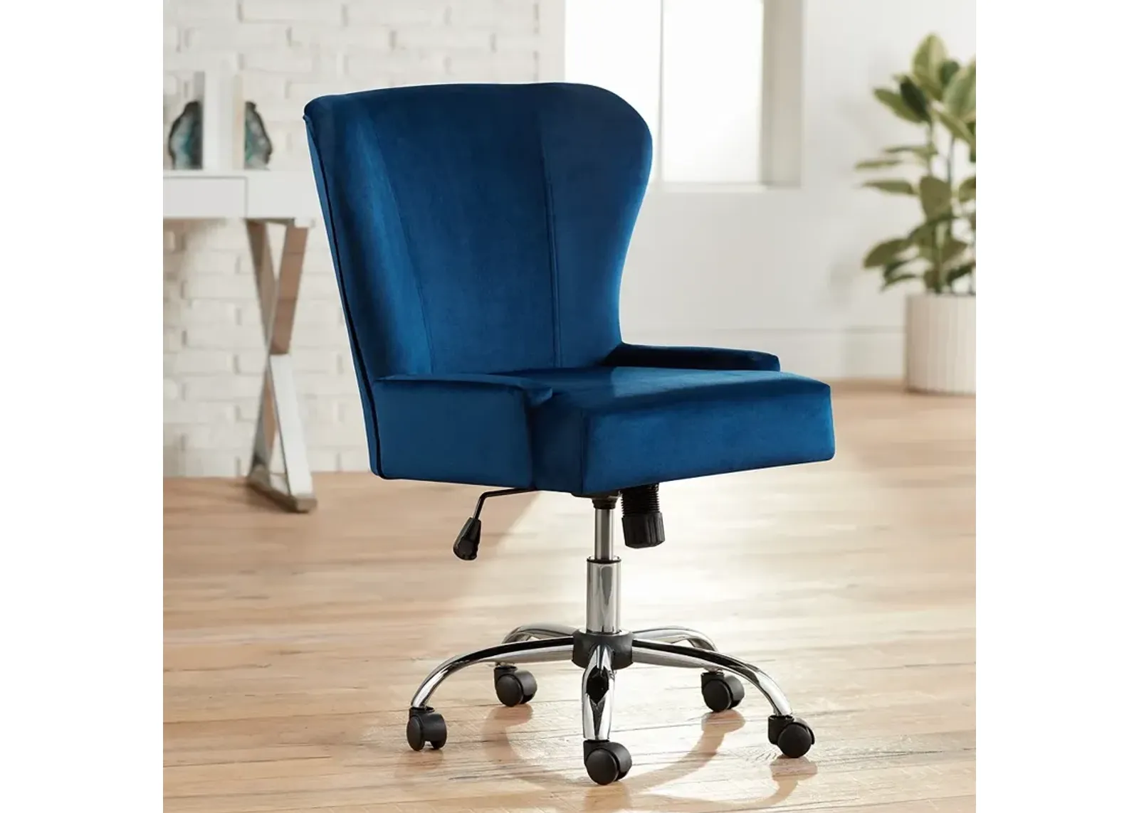 Erin Blue Fabric Adjustable Office Chair