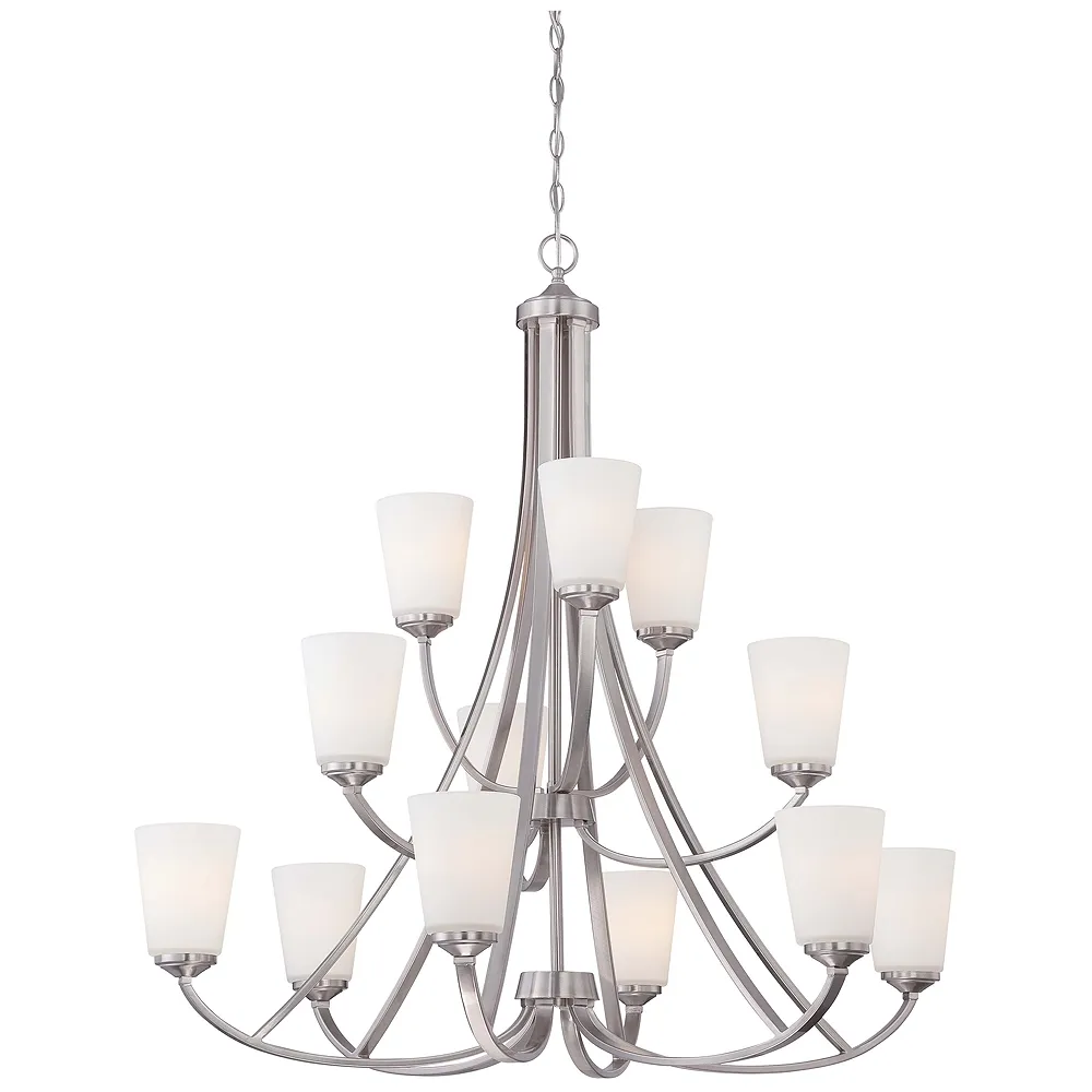 Minka-Lavery Overland Park 12-Light Brushed Nickel Chandelier