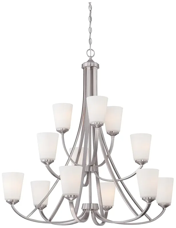 Minka-Lavery Overland Park 12-Light Brushed Nickel Chandelier