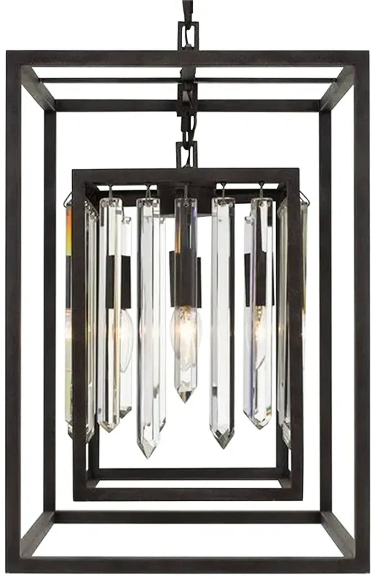 Crystorama Hollis 15"W 4-Light Forged Bronze Pendant Light