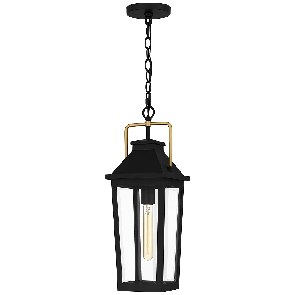 Buckley 1-Light Matte Black Outdoor Hanging Lantern