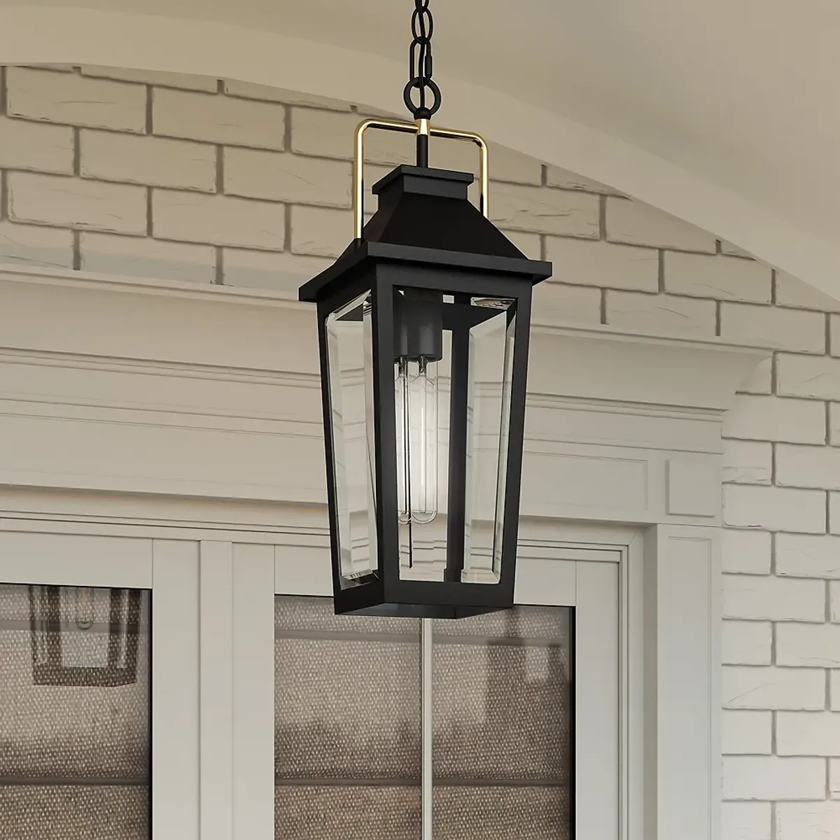 Buckley 1-Light Matte Black Outdoor Hanging Lantern