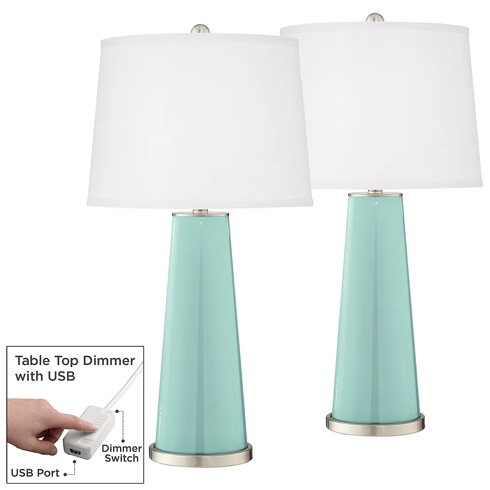 Cay Leo Table Lamp Set of 2 with Dimmers