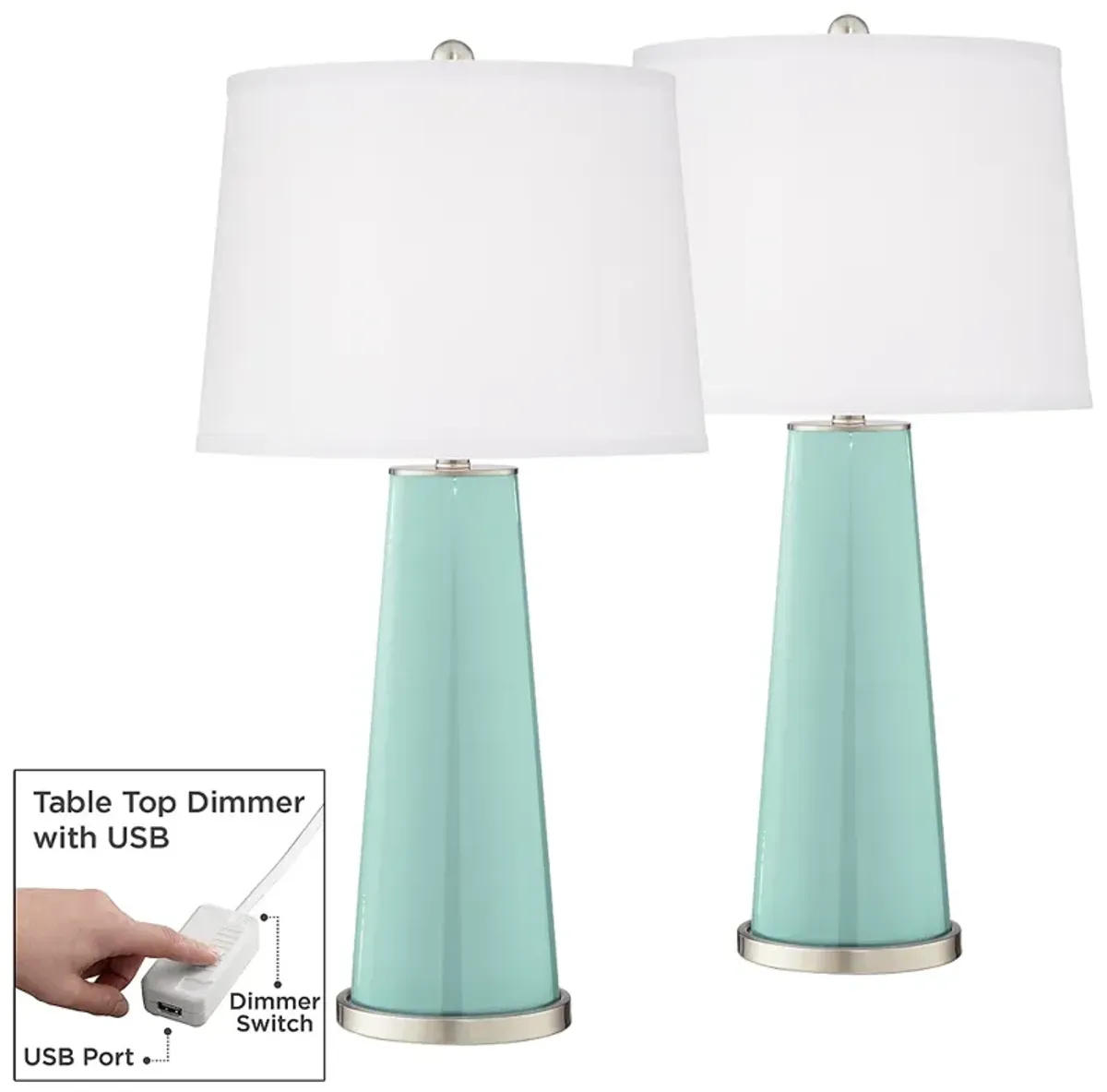 Cay Leo Table Lamp Set of 2 with Dimmers