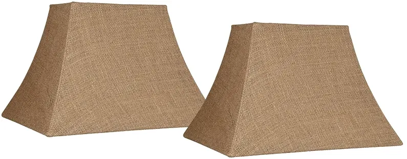 Natural Set of 2 Rectangular Shades 5/8x11/14x10 (Spider)