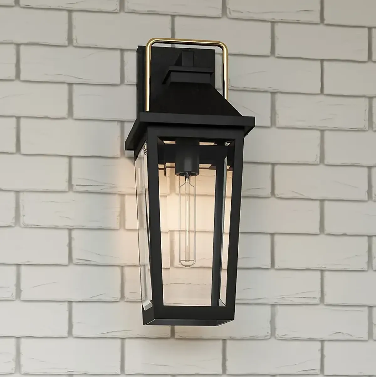 Buckley 1-Light Matte Black Outdoor Wall Lantern