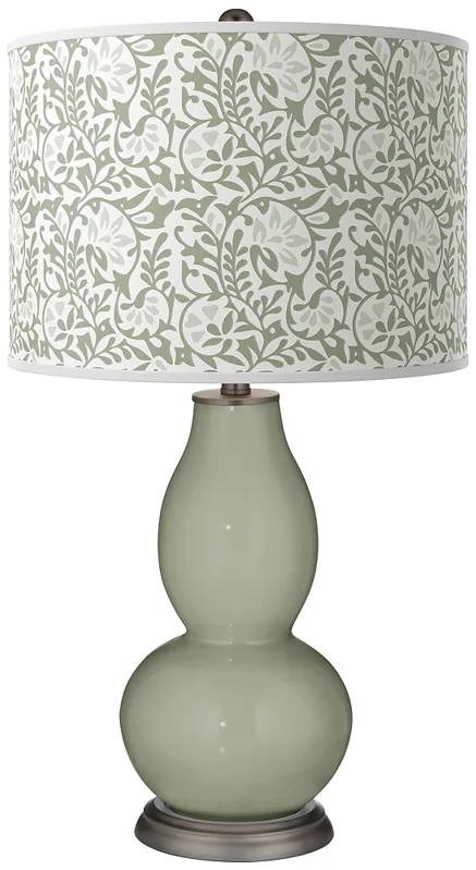 Evergreen Fog Gardenia Double Gourd Table Lamp