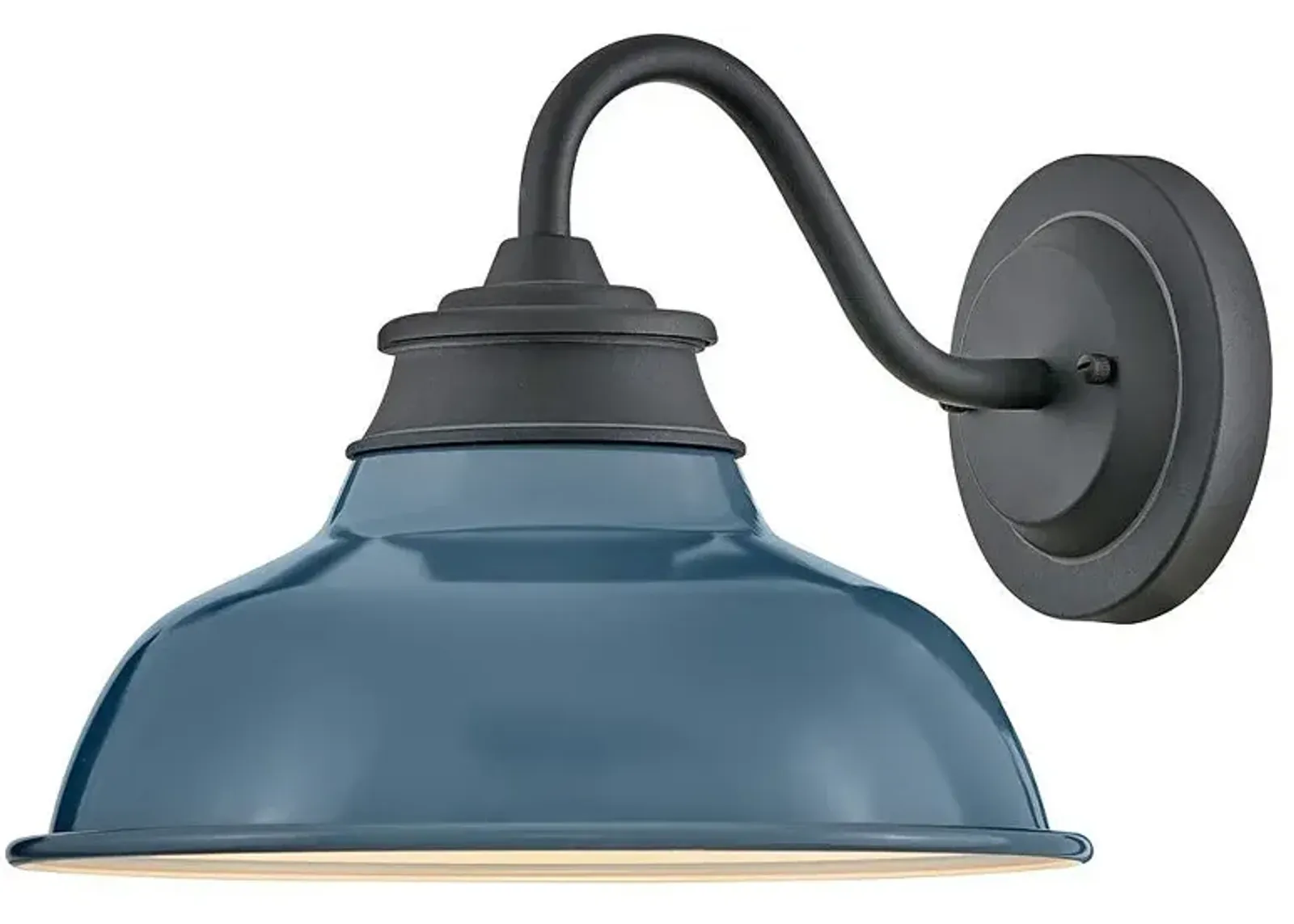 Wallace 9 1/2"H Black Denim Blue LED Outdoor Barn Wall Light