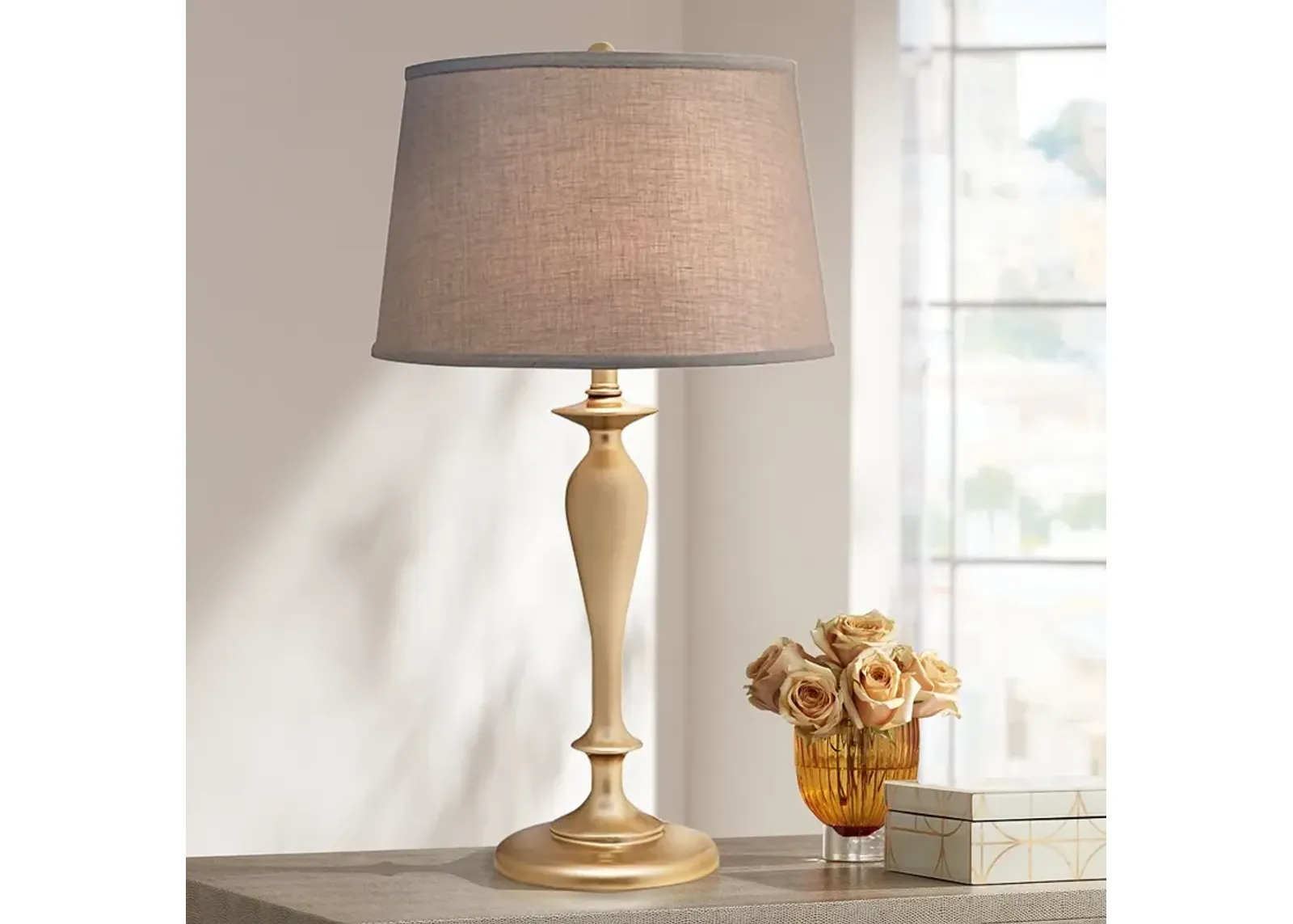 Stiffel Willem 28" Oculux Bronze Table Lamp with Geneva Shade