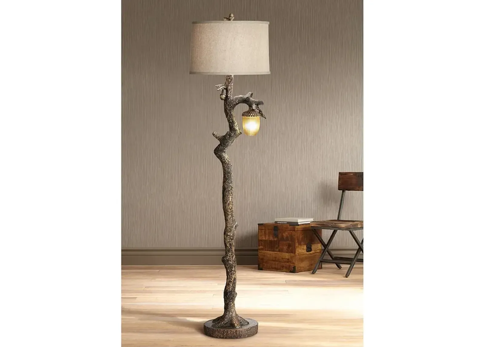 Pacific Coast Lighting Muir Woods Acorn Branch Night Light Floor Lamp