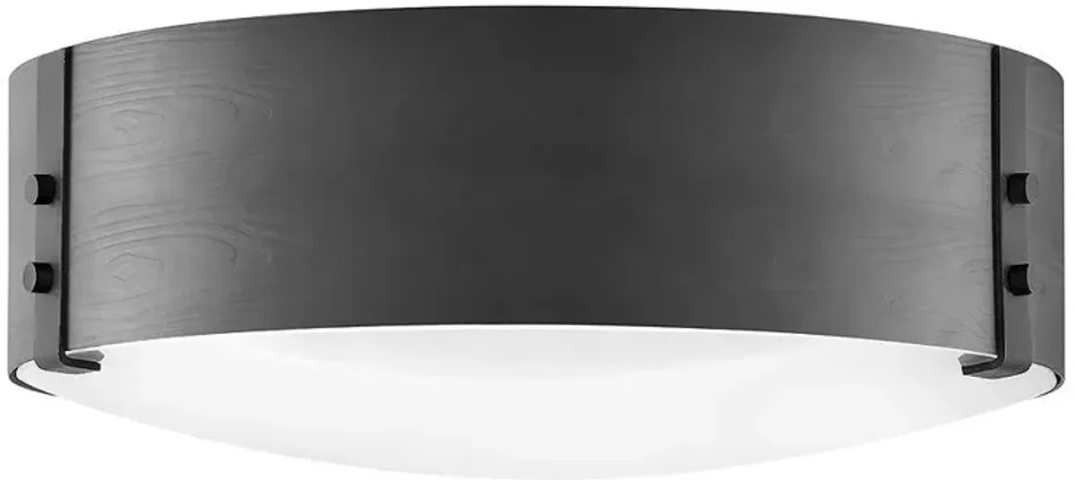 Hinkley Sawyer 15" Wide Black Outdoor Ceiling Light