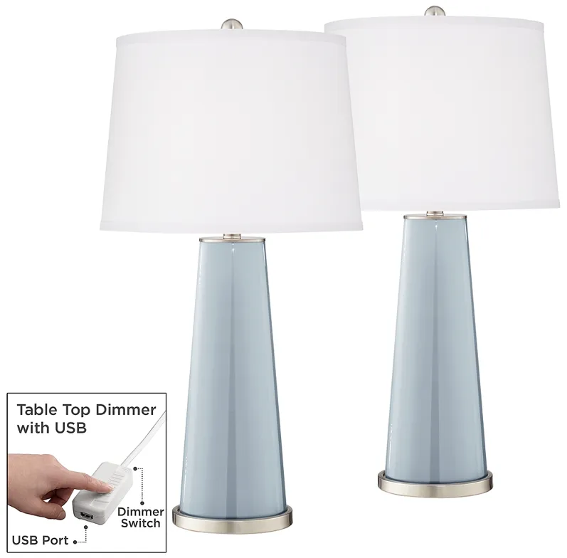 Take Five Leo Table Lamp Set of 2 with Dimmers