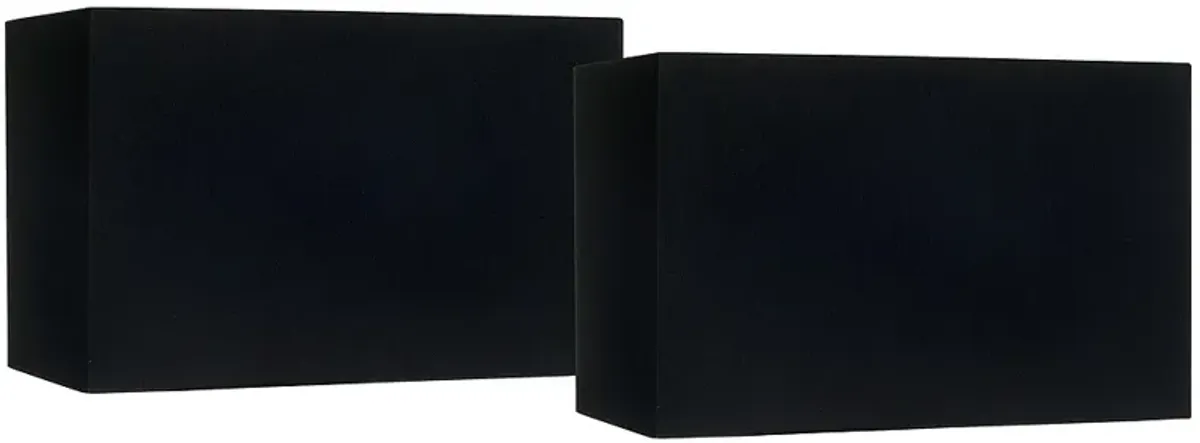 Springcrest Black Rectangular Lamp Shades 8/16x8/16x10 (Spider) Set of 2