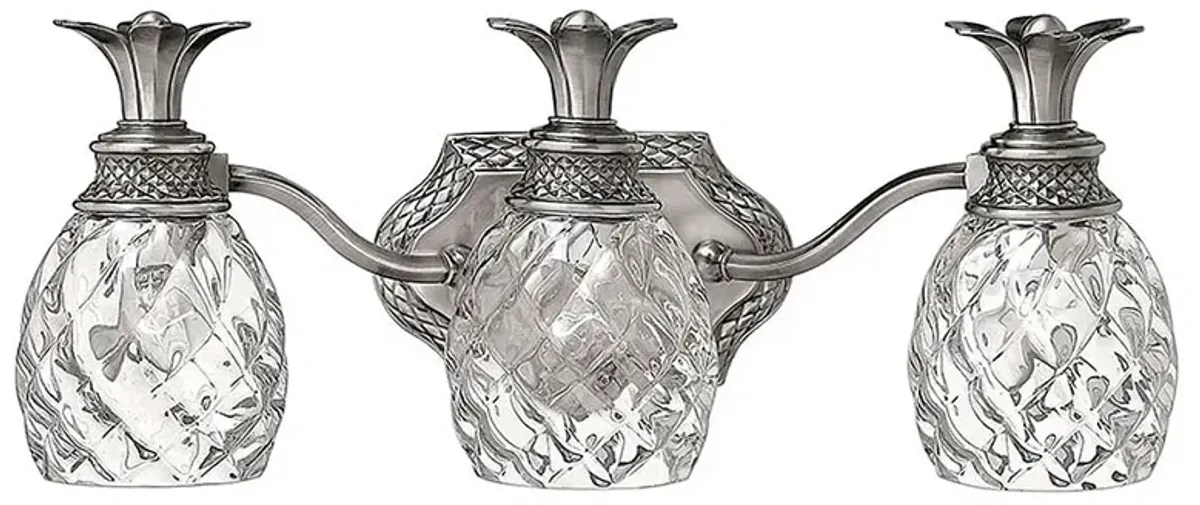 Hinkley Lighting Plantation 21" Polished Antique Nickel Bath Light