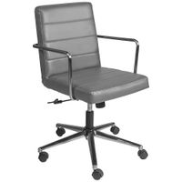 Leander Gray Adjustable Swivel Office Chair
