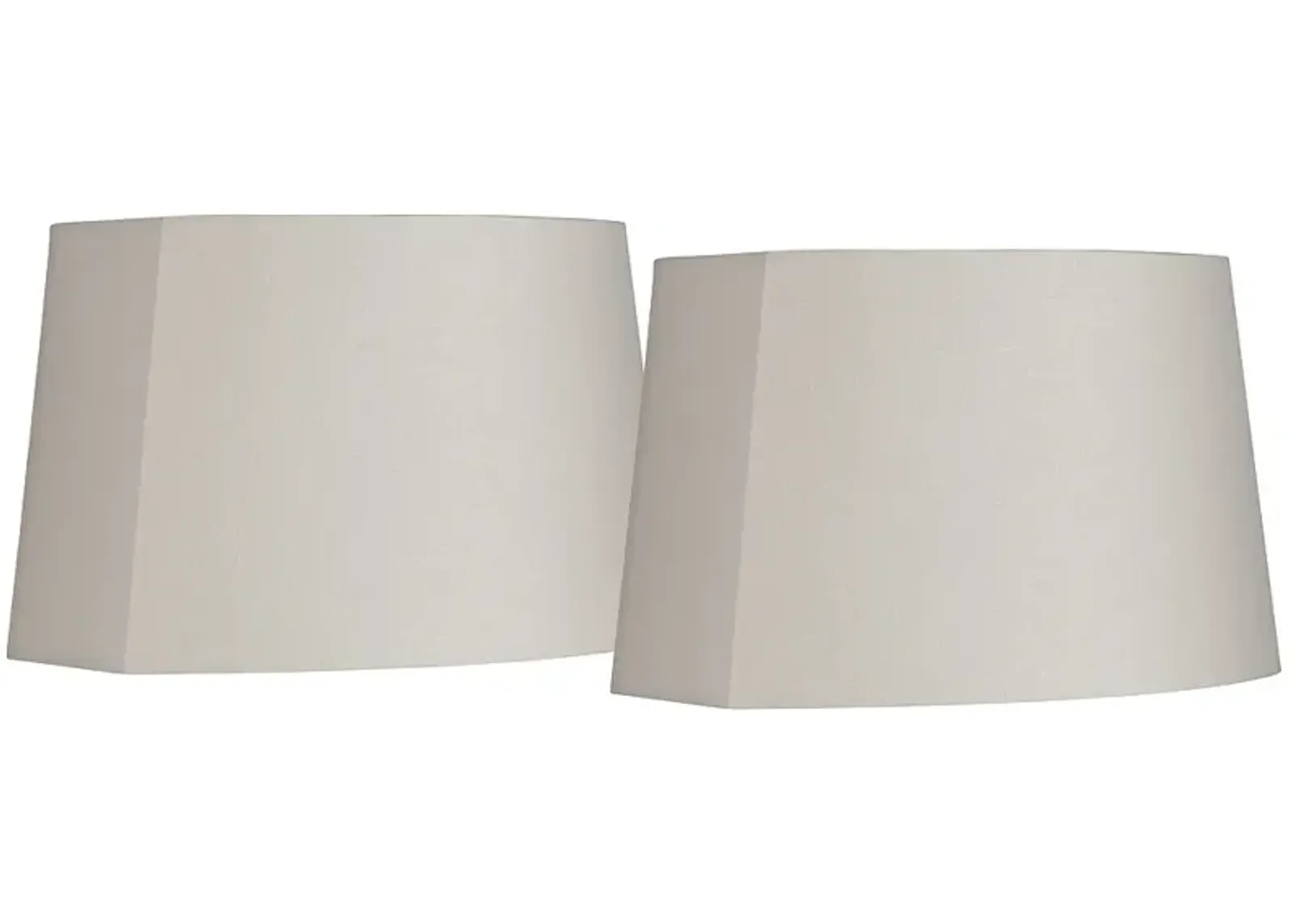 Ivory Set of 2 Oval Lamp Shades 10/12.5x11/15x10 (Spider)