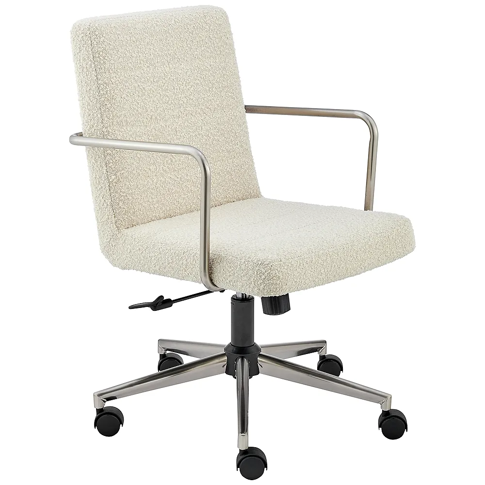 Leander Ivory Adjustable Swivel Office Chair