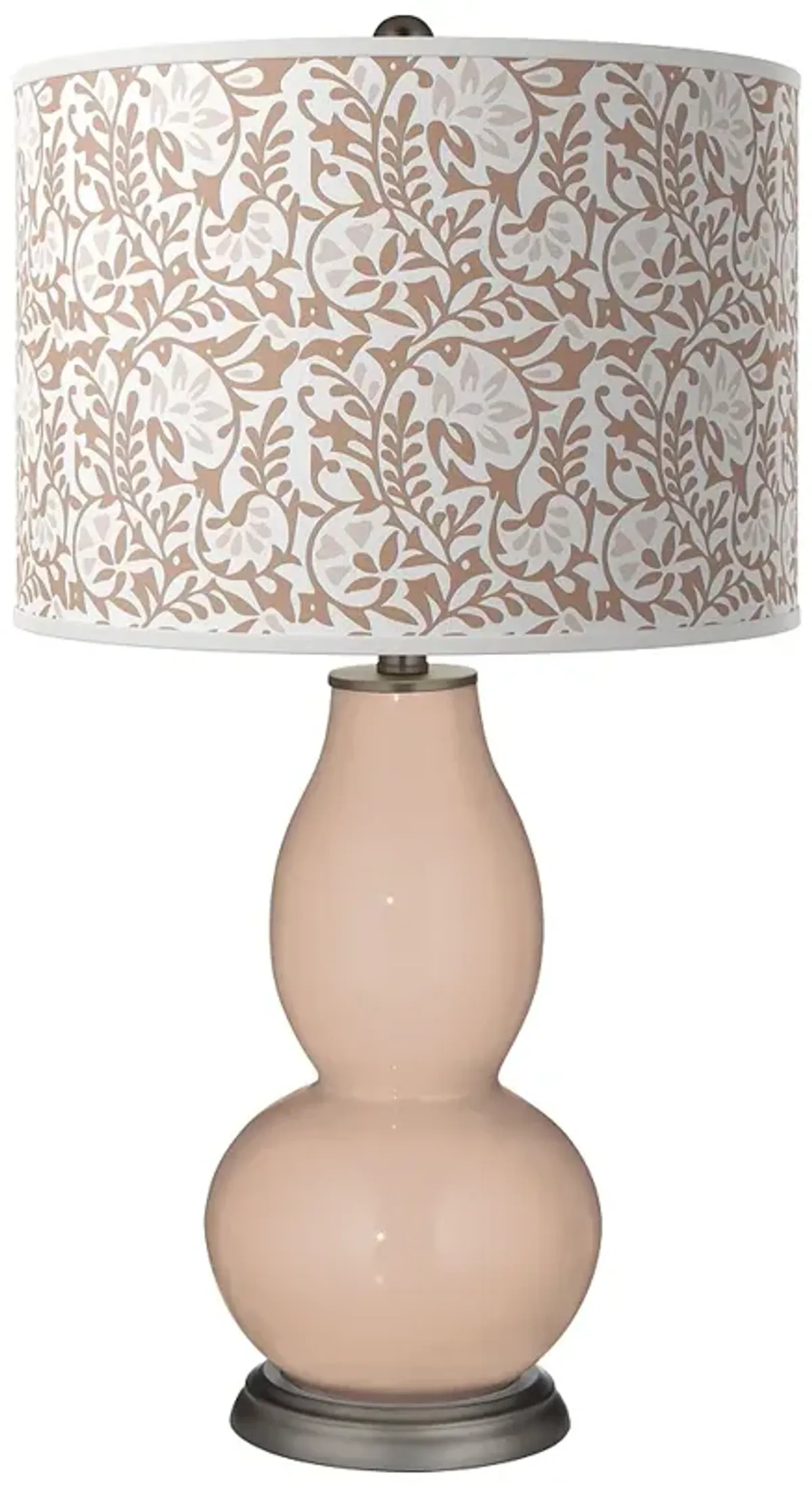 Italian Coral Gardenia Double Gourd Table Lamp