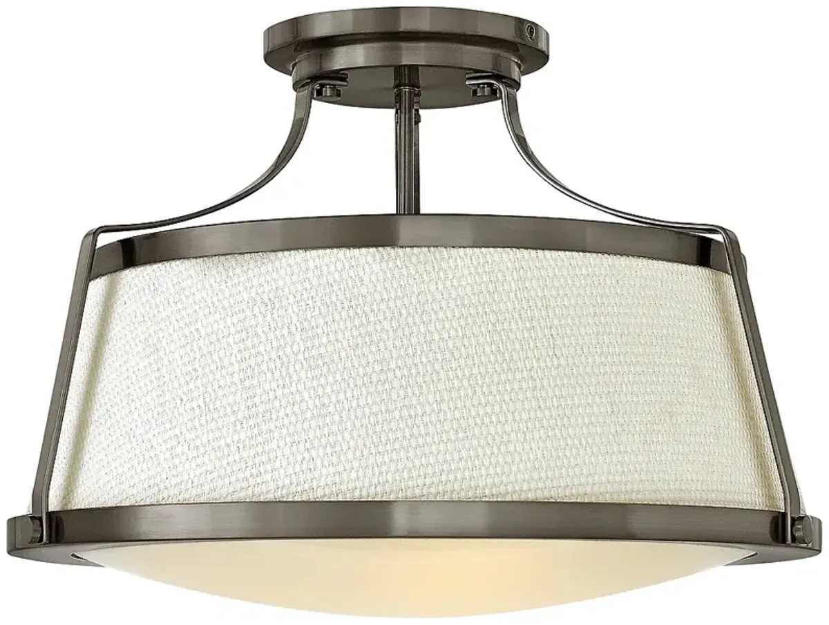 Hinkley Charlotte 20" Wide Antique Nickel Ceiling Light