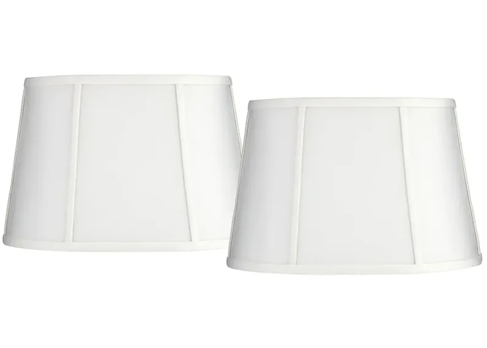 Racetrack White Set of 2 Oval Shades 9/12x12/15x10 (Spider)