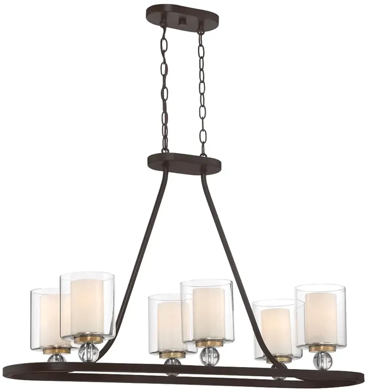 Minka Lavery Studio-5 38" Wide Painted Bronze 6-Light Chandelier