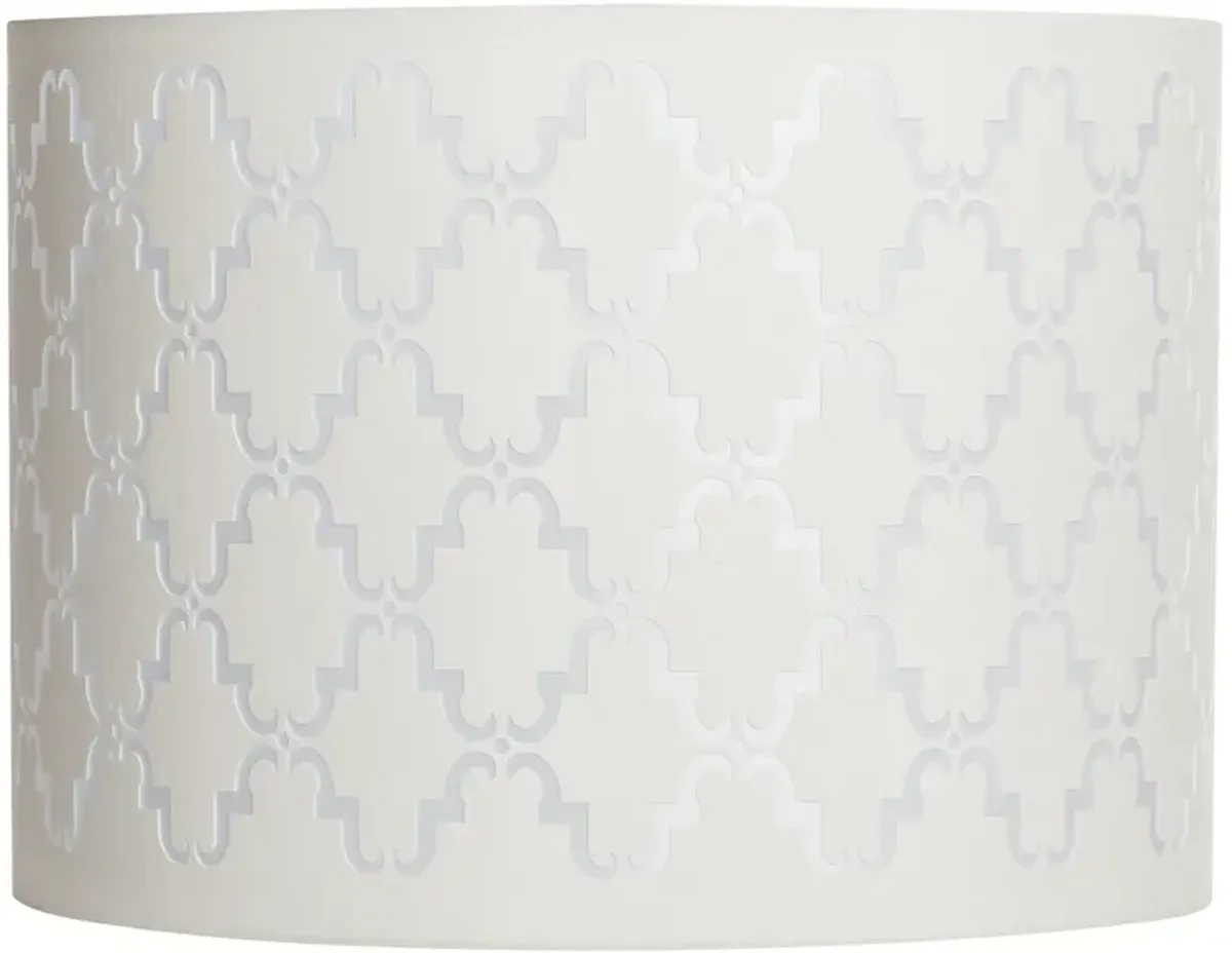 Springcrest Soft Beige Quatrefoil Laser Cut Lamp Shade 14x14x10 (Spider)