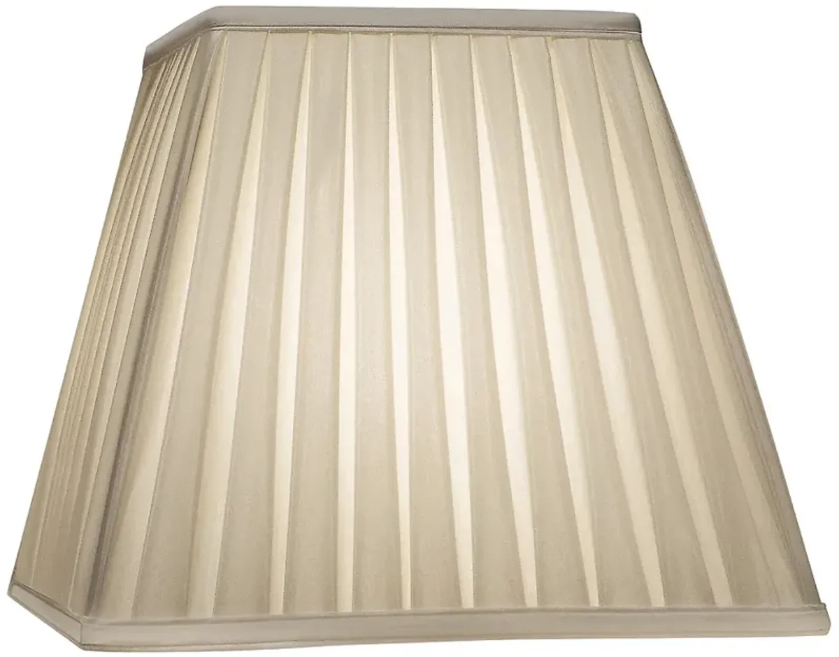 Stiffel Oyster Box Pleat Square Lamp Shade 8x14x12 (Spider)