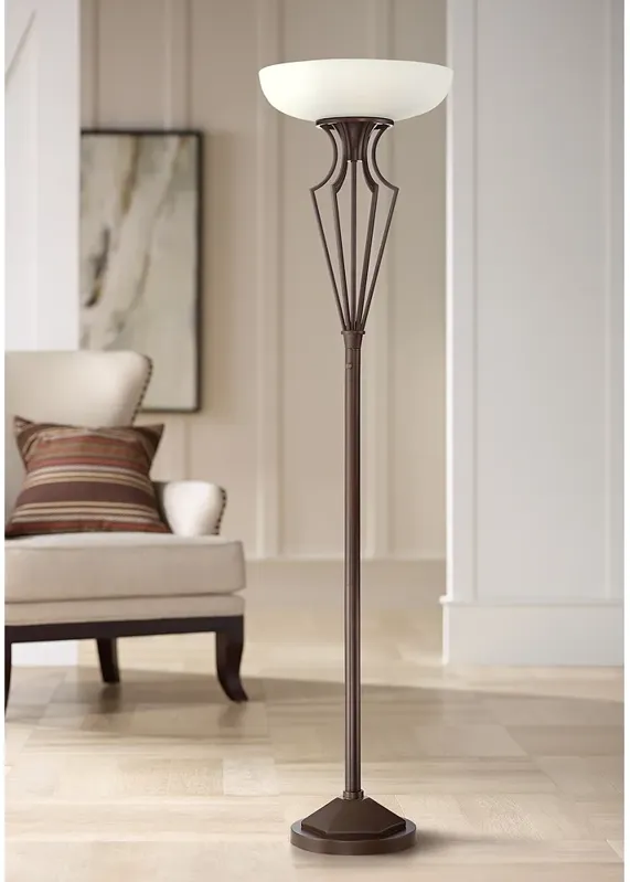 Franklin Iron Volero 73" Bronze Light Blaster Torchiere Floor Lamp