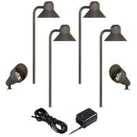 Bronze LED Path and Spot Light Kit with Transformer and Cable