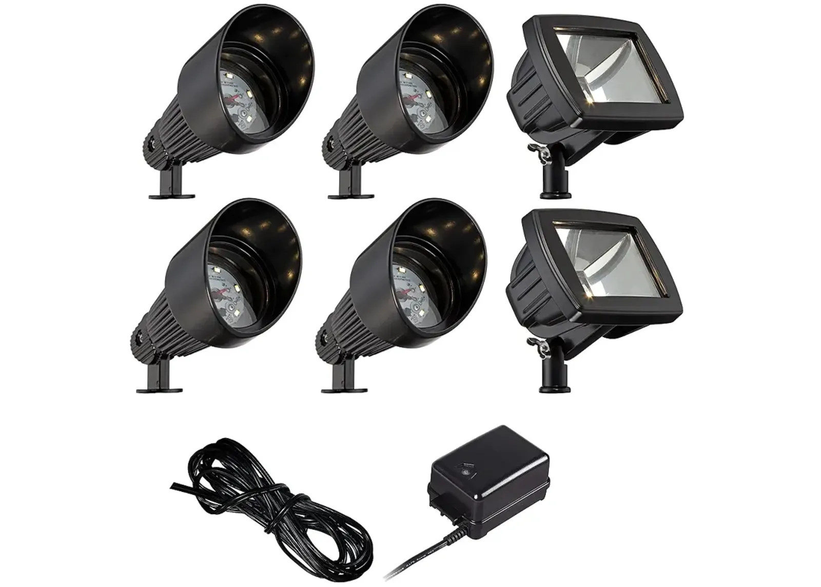 Black LED Bronze Spot and Path Light Landscape Kit