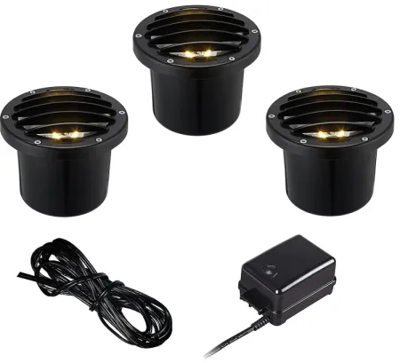 In-Ground 5-Piece Large LED Well Light Set