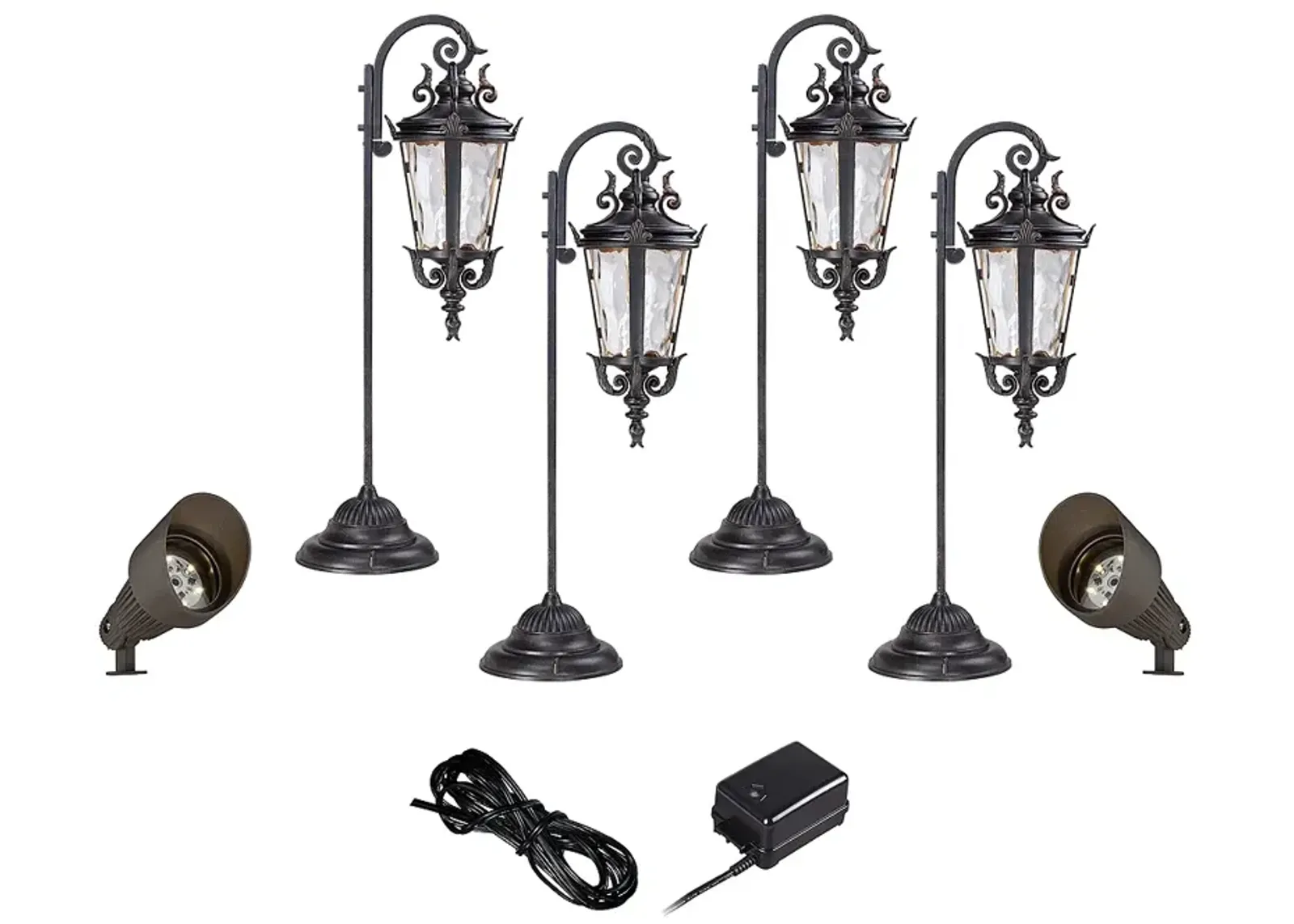 Casa Marseille Bronze 8-Piece LED Landscape Light Kit