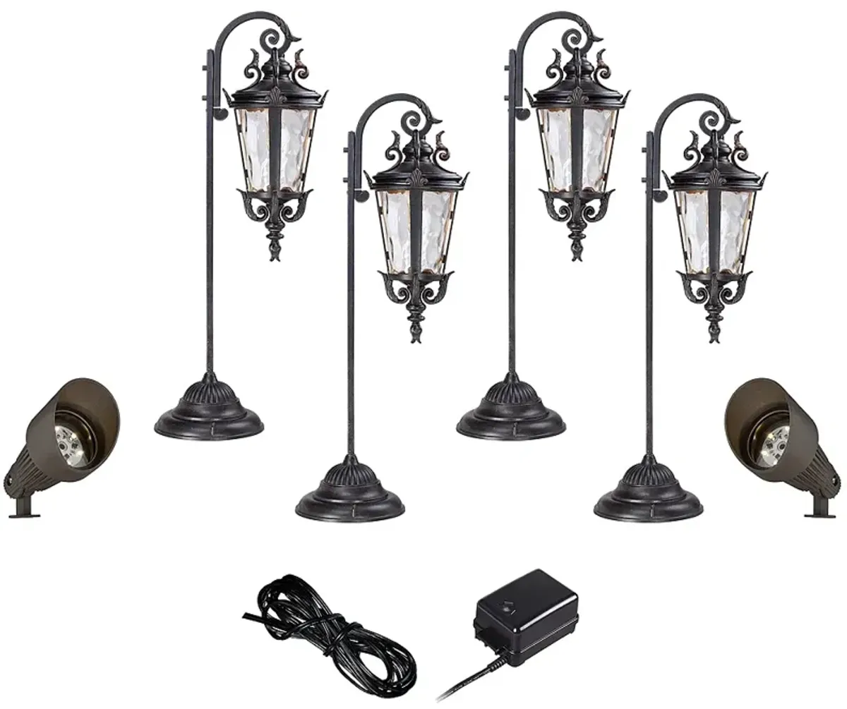 Casa Marseille Bronze 8-Piece LED Landscape Light Kit