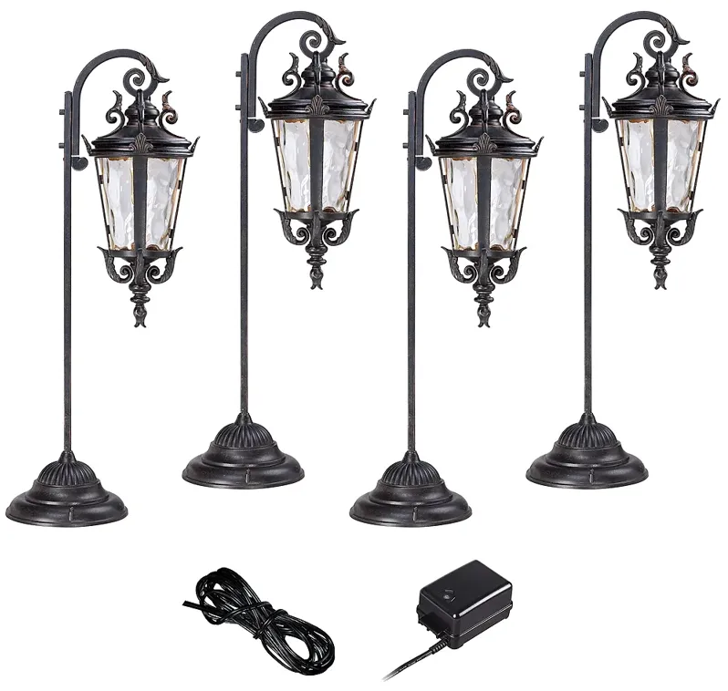 Casa Marseille Bronze 6-Piece LED Landscape Light Kit