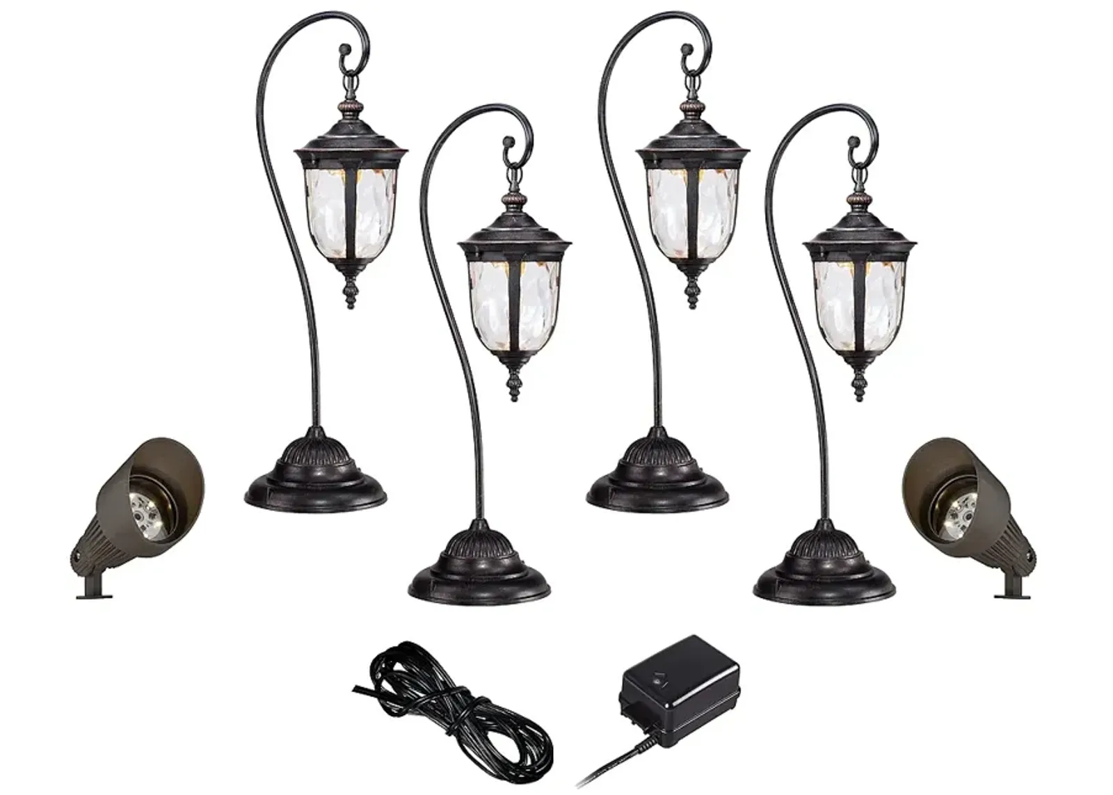 John Timberland Bellagio Bronze 8-Piece LED Landscape Light Kit Set