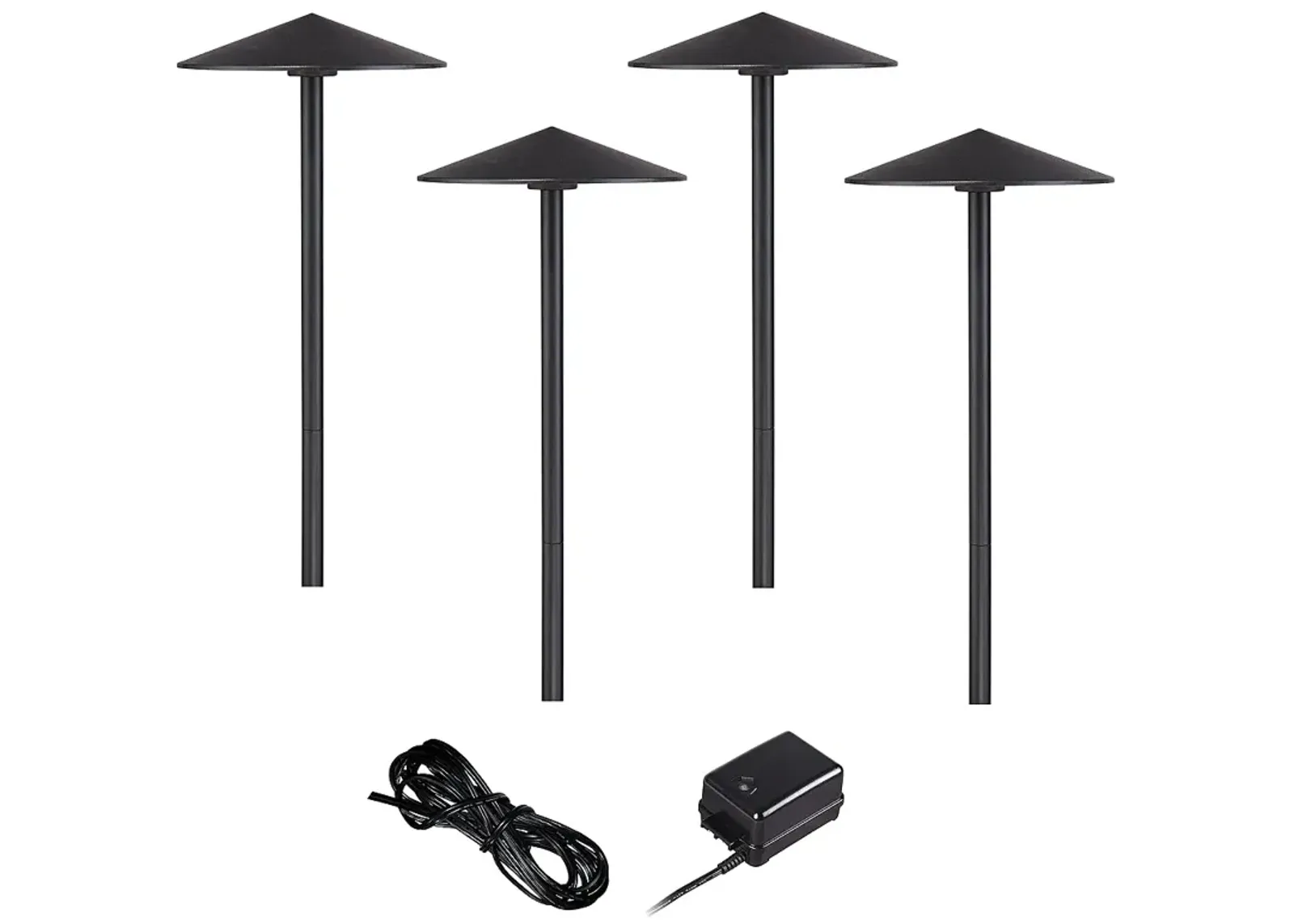 Chesapeake Black LED Cone Path Light Landscape Kit