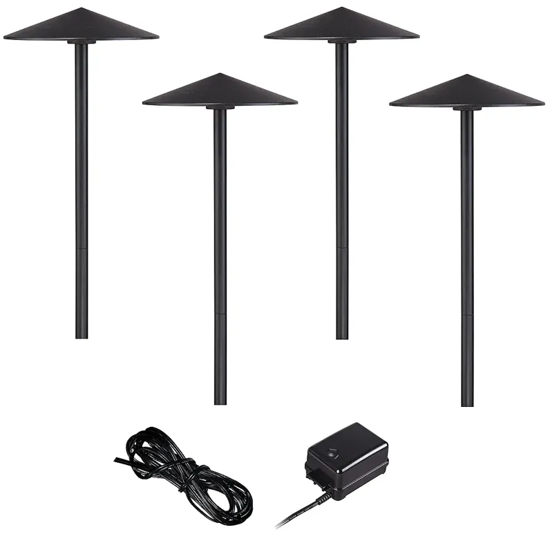 Chesapeake Black LED Cone Path Light Landscape Kit