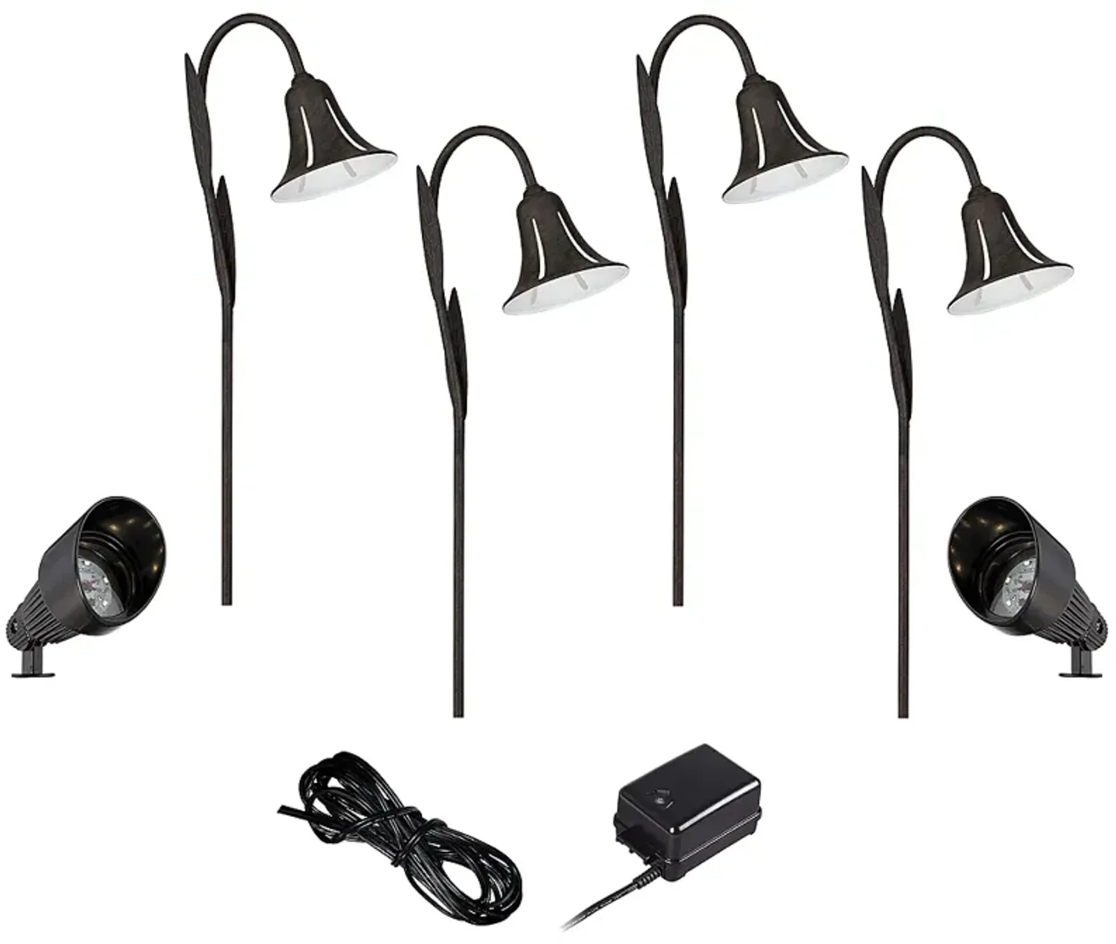 LED Spot and Tulip Lights Complete Landscape Kit