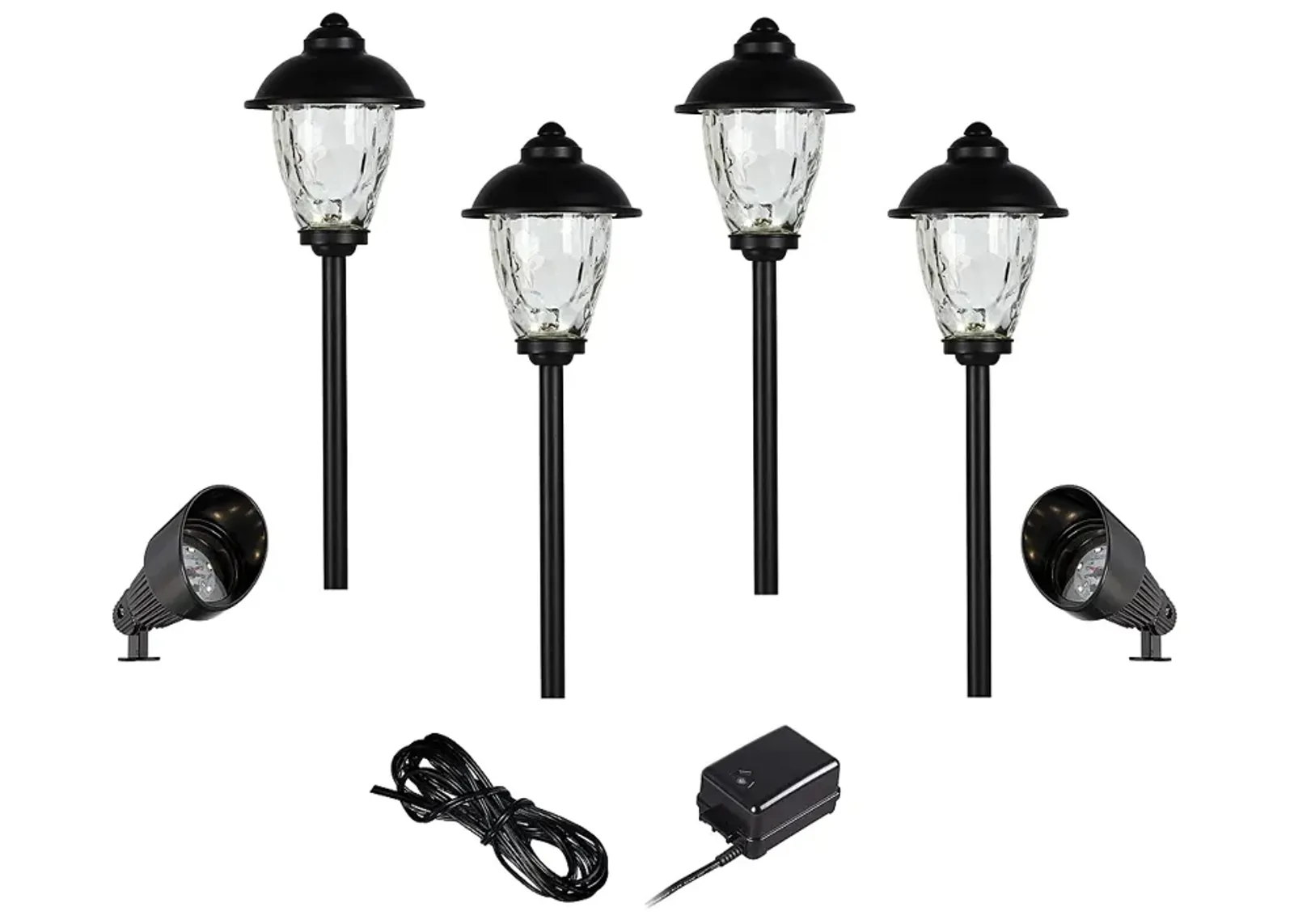 Complete LED Landscape Kit with Concord Path Lights and Spots