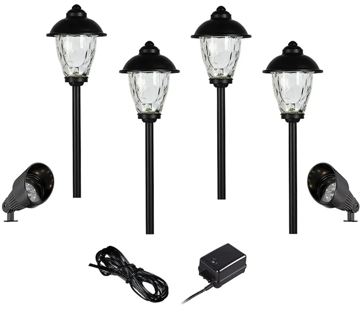 Complete LED Landscape Kit with Concord Path Lights and Spots