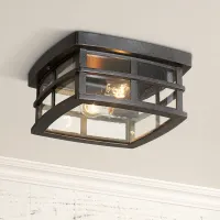 Neri 12" Wide Oil-Rubbed Bronze Outdoor Ceiling Light