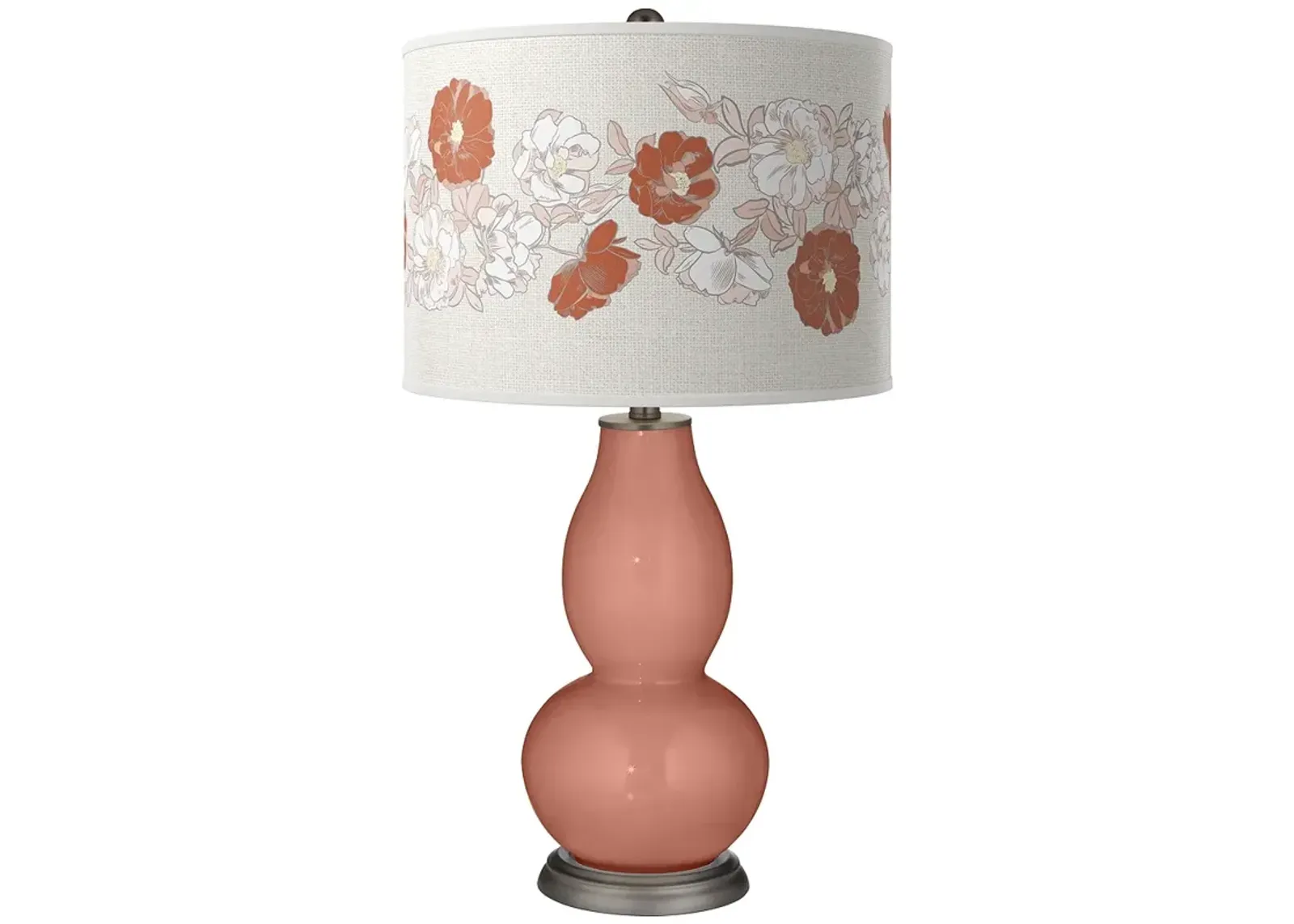 Rojo Dust Rose Bouquet Double Gourd Table Lamp