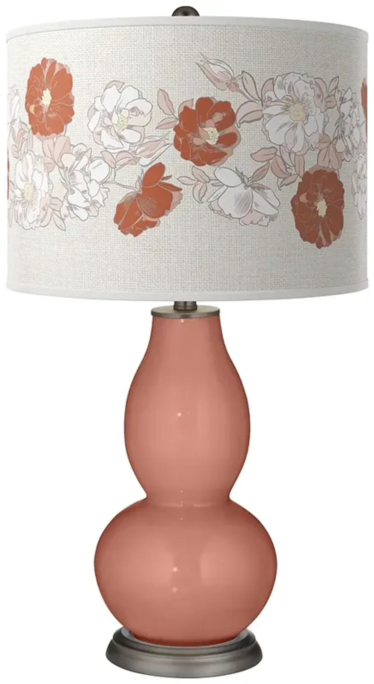 Rojo Dust Rose Bouquet Double Gourd Table Lamp