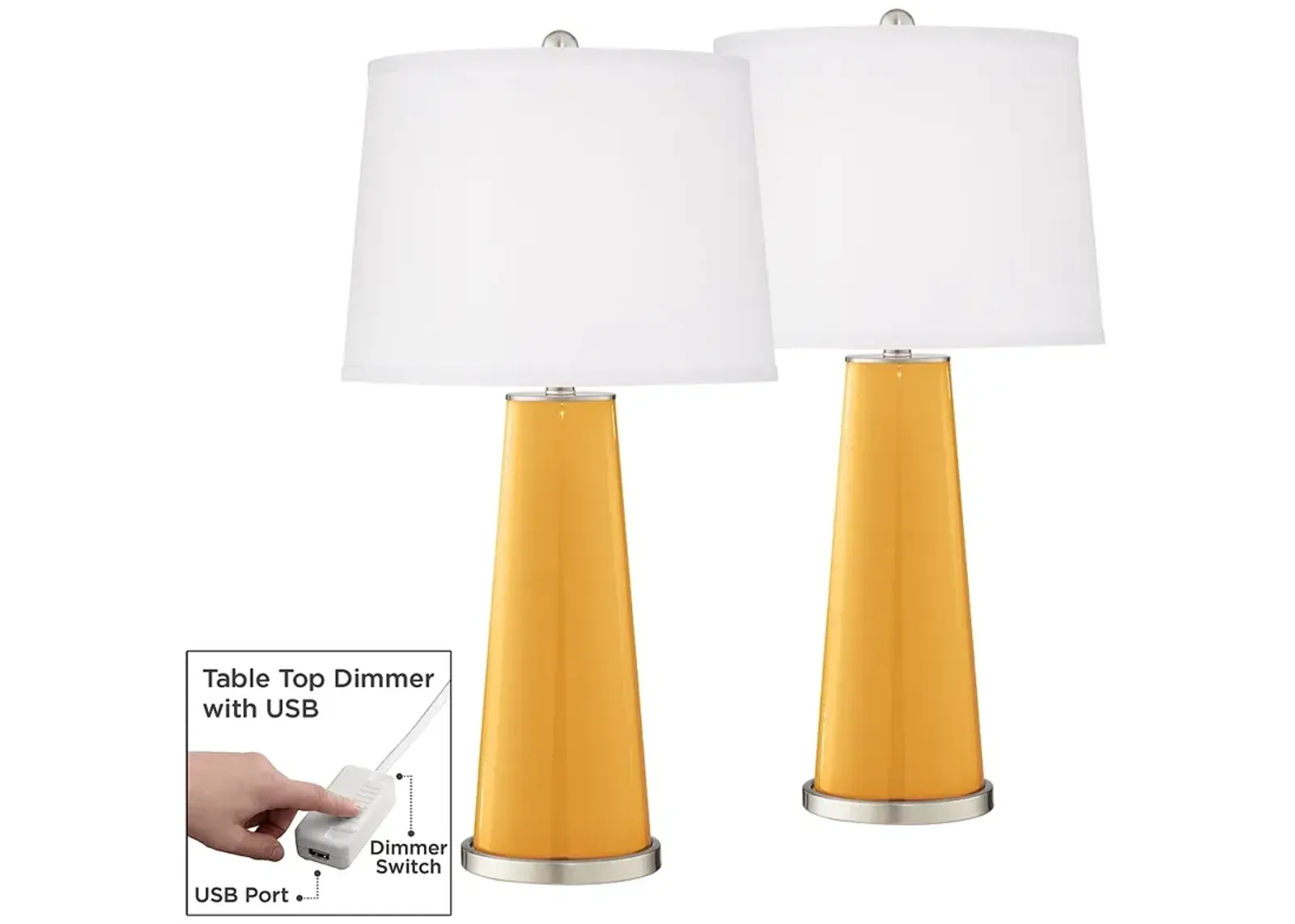 Marigold Leo Table Lamp Set of 2 with Dimmers