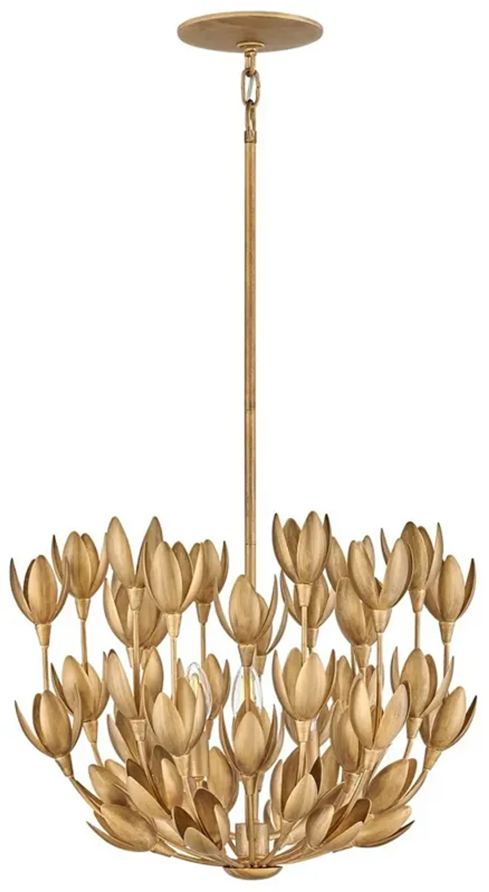 Hinkley Flora 20" Wide Burnished Gold Flower Chandelier